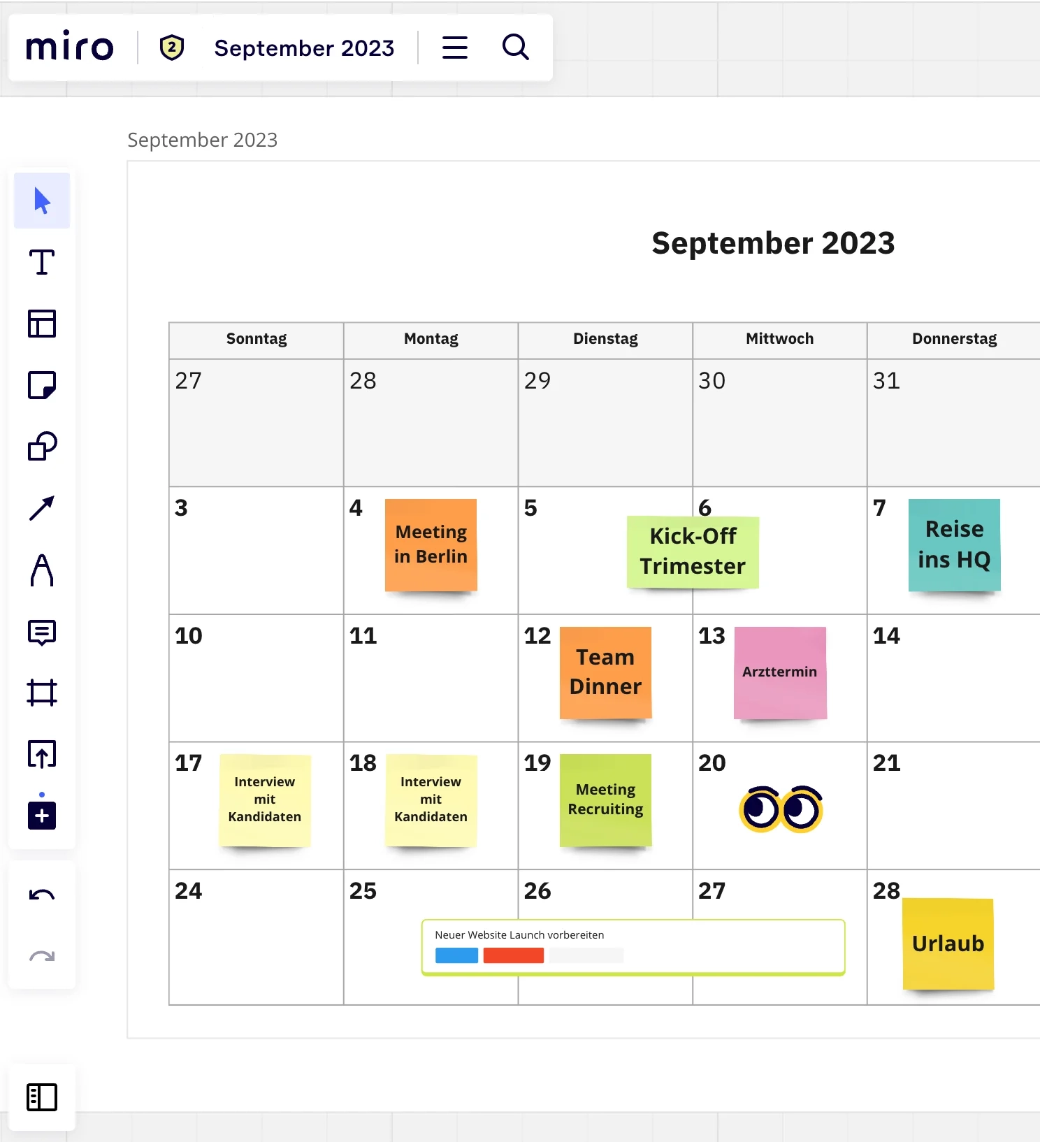 Kalender MIT Datenerfassung Vorlage