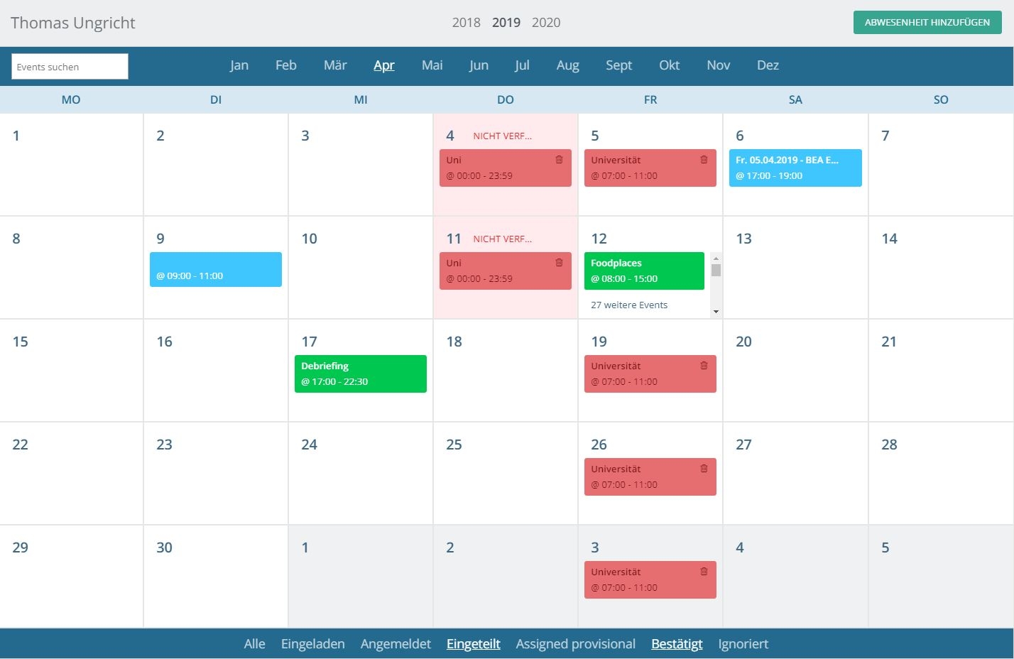 Kalender So Verwalten Mitarbeiter Ihre Abwesenheiten