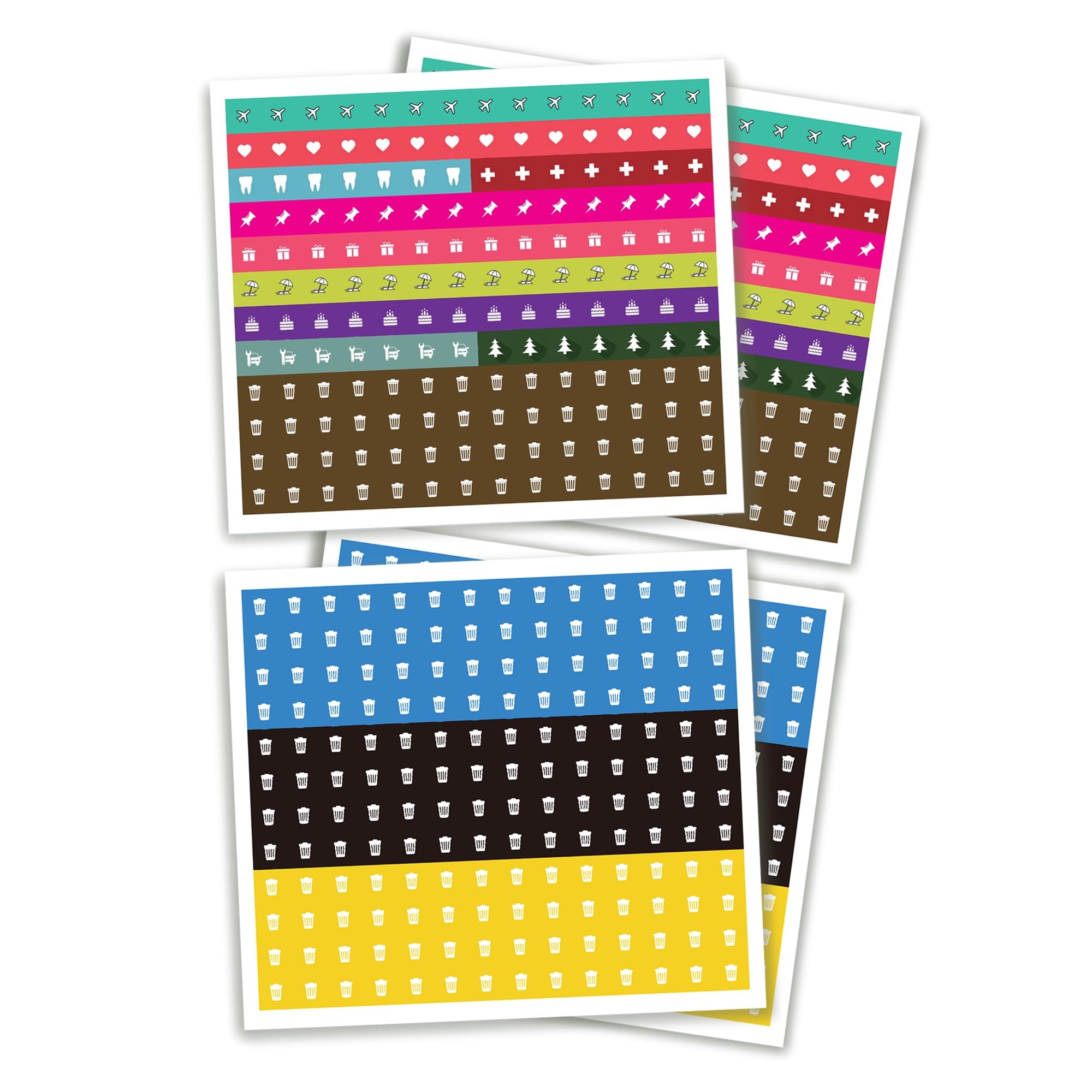Kalender Sticker Aufkleber M lltonne Set 672 Aufkleber 4 X 168 Sticker F r Familienplaner Familienkalender Und Kalender Aufkleber F r M lltonnen Arzttermine Urlaub Und Weiteres Amazon de B robedarf Schreibwaren
