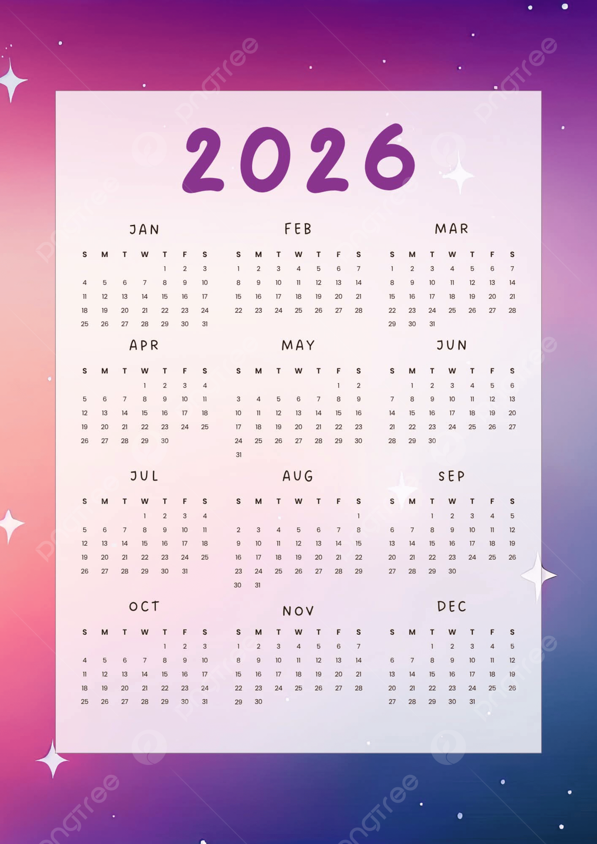Kalender Tahun 2026 Latar Belakang Gambar Wallpaper Untuk Download Gratis Pngtree