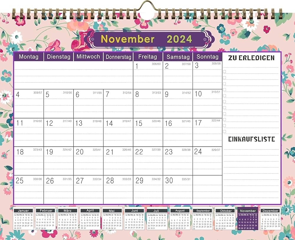 Familienkalender Dezember 2024