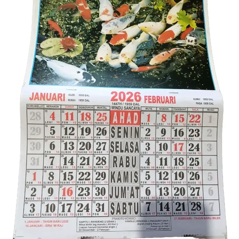 Kalender Wuku Kecil Tahun 2026 Shop Tokopedia
