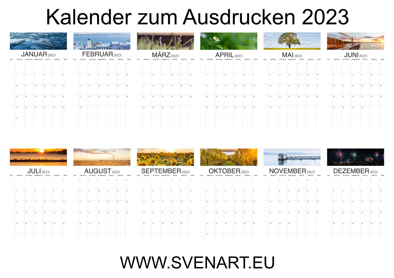 Kalender Zum Ausdrucken 2023 SvenArt eu Fotograf Aus Dem Geiseltal