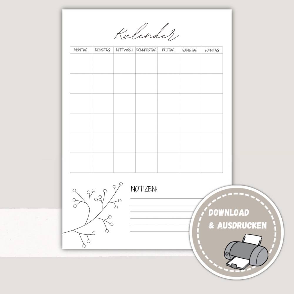 kalender zum ausdrucken pdf download kalender zum ausdrucken printables druckvorlage immerw hrender undatierter k