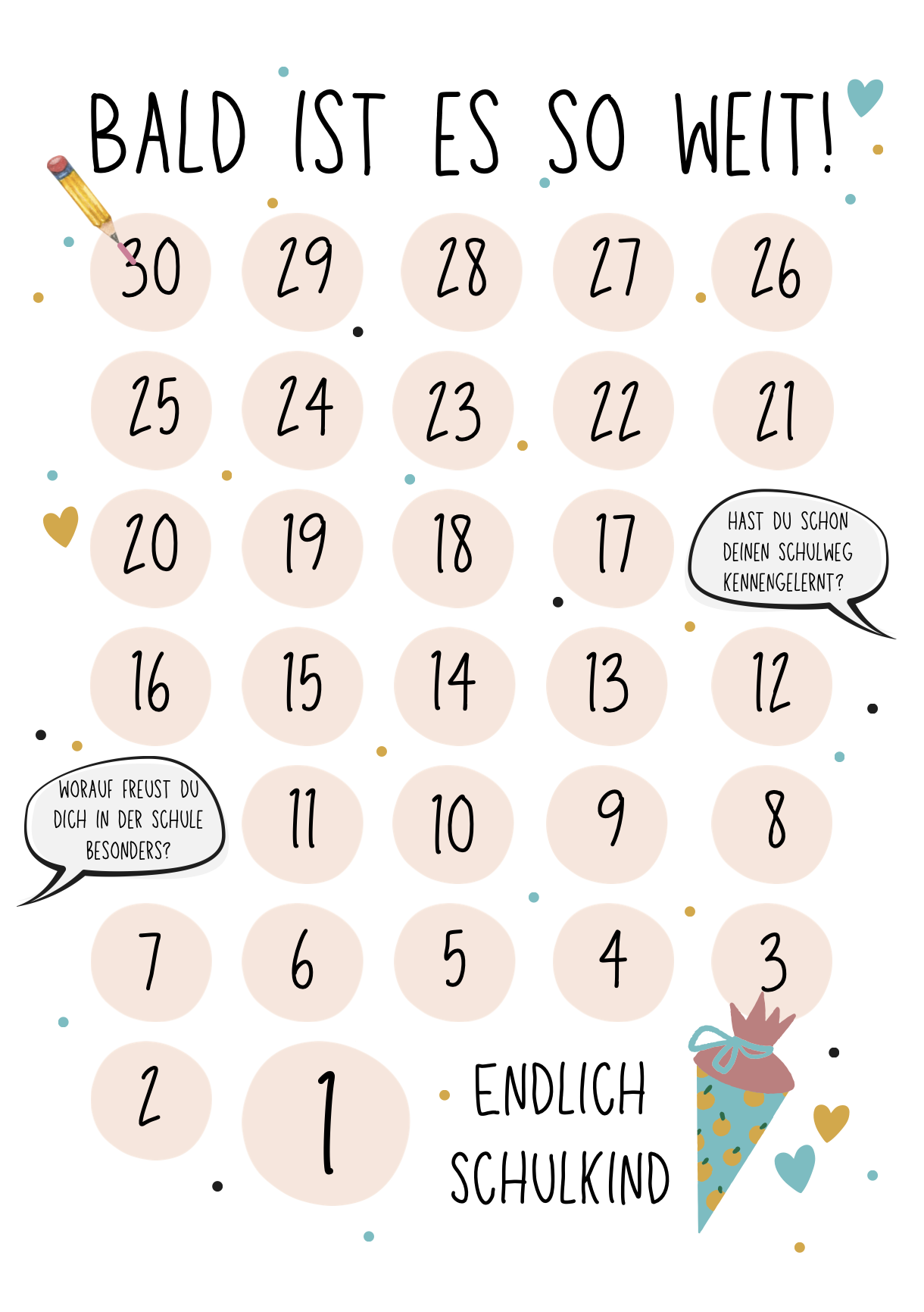 Kalender Zur Einschulung Liniert kariert de