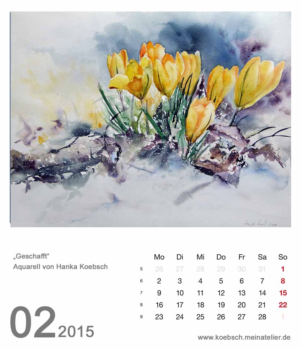 Kalender Bild Februar Gestalten