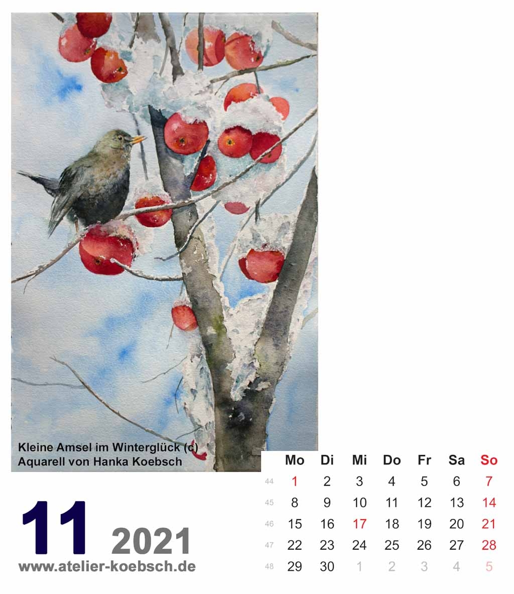 Kalenderblatt November 2021 Aquarelle Und Geschichten Rund Um Die Malerei Von Frank Koebsch
