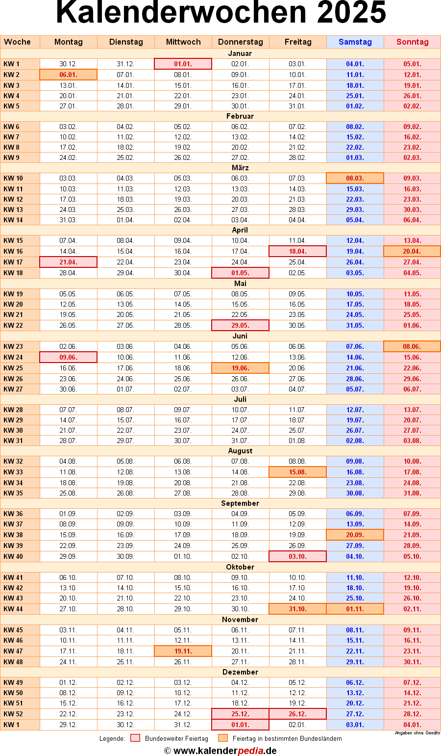Kalender 2025Österreich Zum Ausdrucken Kalenderpedia