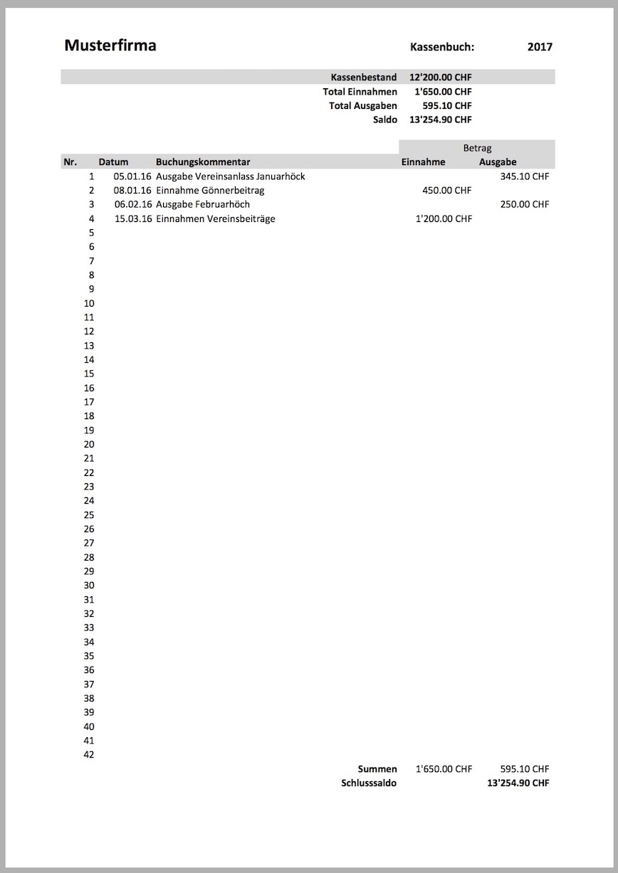 Kassenbuch Vorlage Excel Kostenloser Download Kassenbuch Vorlage Excel Kostenloser Download