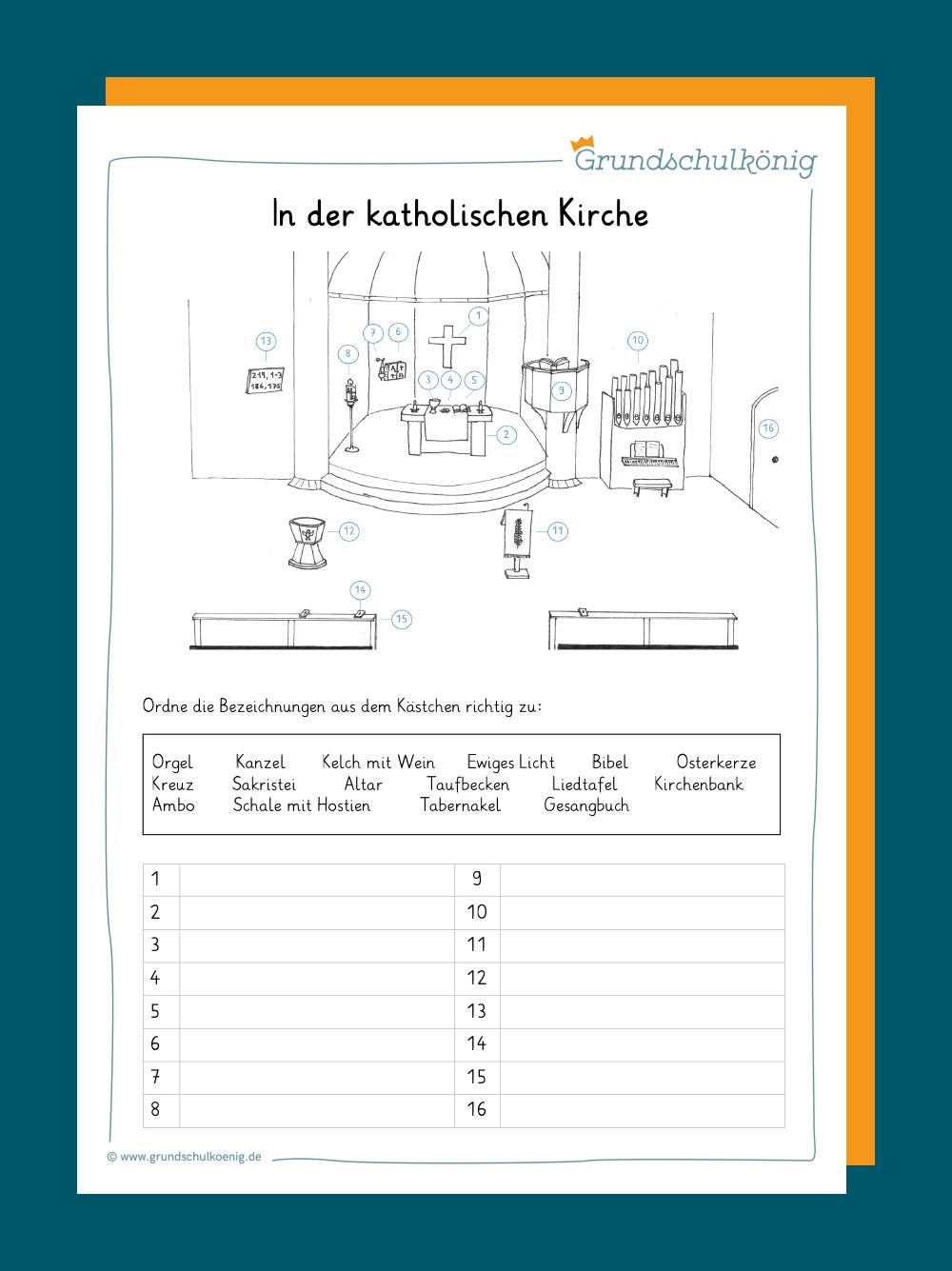 Katholische Kirche Arbeitsbl tter Grundschule Religion