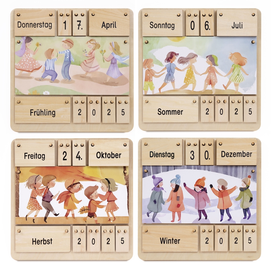 Kinder Lernkalender Aus Holz Dauerkalender Montessori Lernwelten Der Shop F r Montessori Material