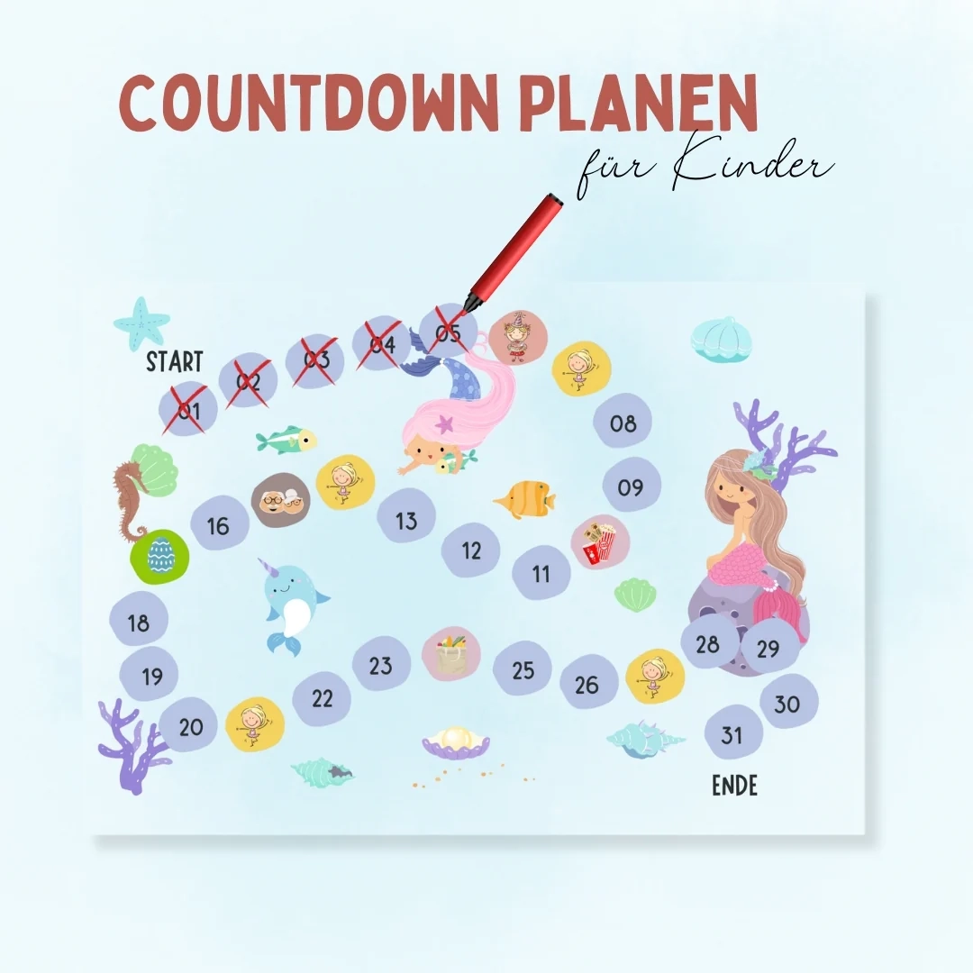 Kinderkalender Zum Selbstausdrucken Countdownkalender F r Kinder Bee Baby