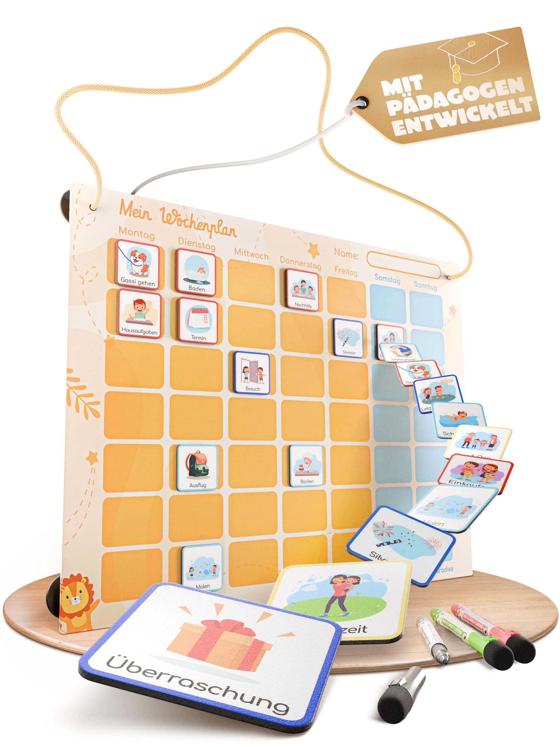 Kinderparadies Online Magnetischer Wochenplaner Routine Planer Kinder Mit 188 Farbigen Magneten Aufgabenplaner Kinder F r Termine Pflichten Freizeit Lernspiel Zur Organisation Der Woche Amazon de B robedarf Schreibwaren