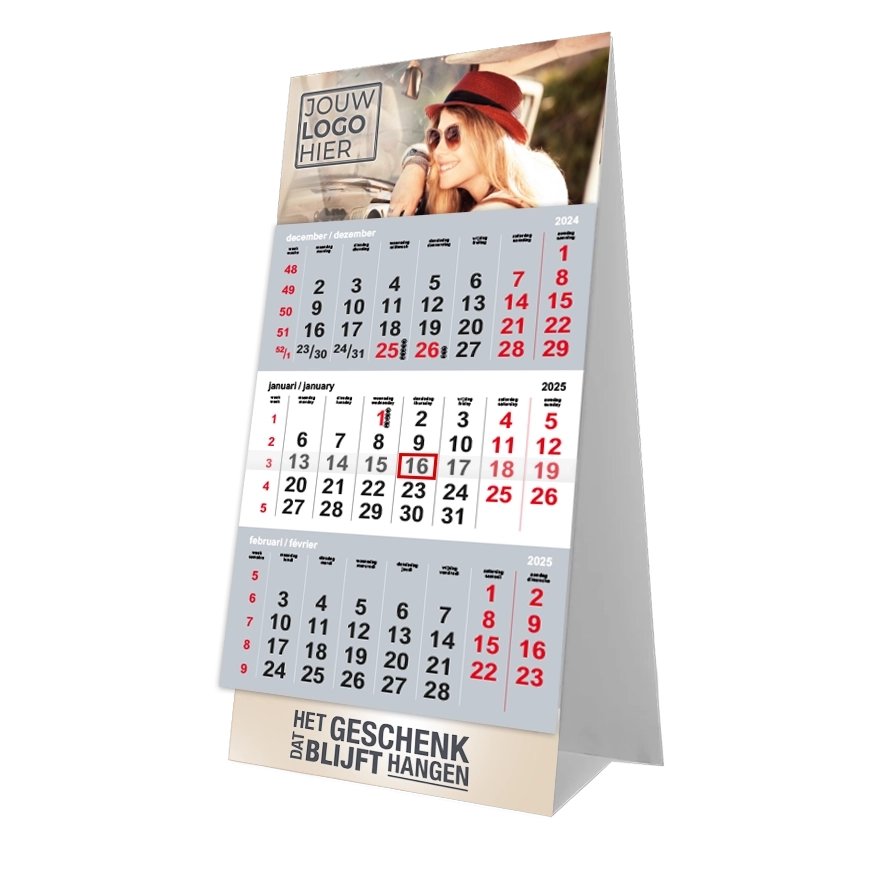 Kleine Bureaukalender 2025 Mini 3 maands Drukken Met Logo