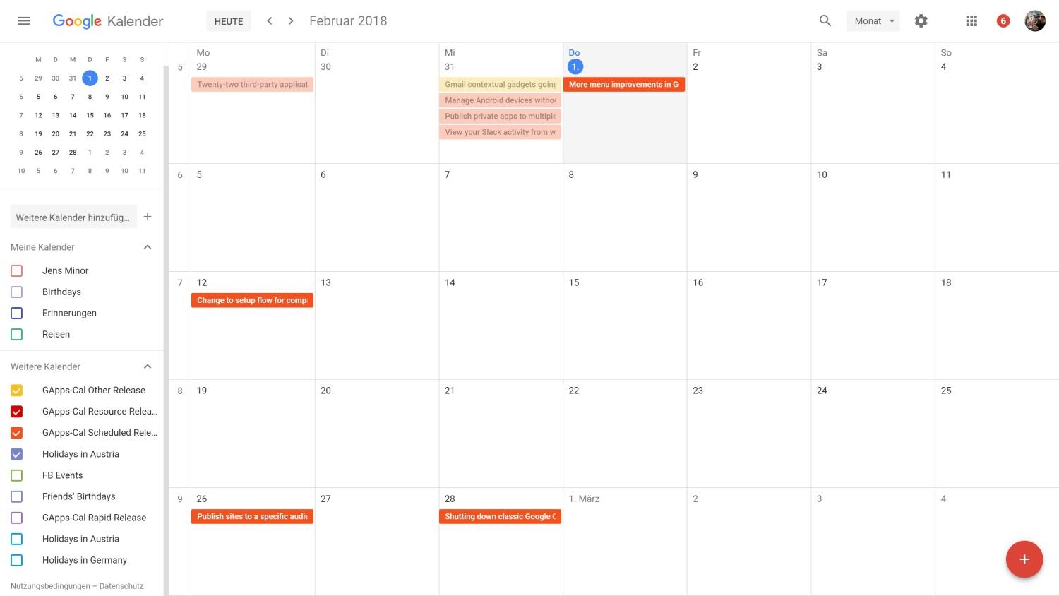 Kleine Verbesserung Der Google Calendar Zeigt Jetzt Auch Die Kalenderwoche