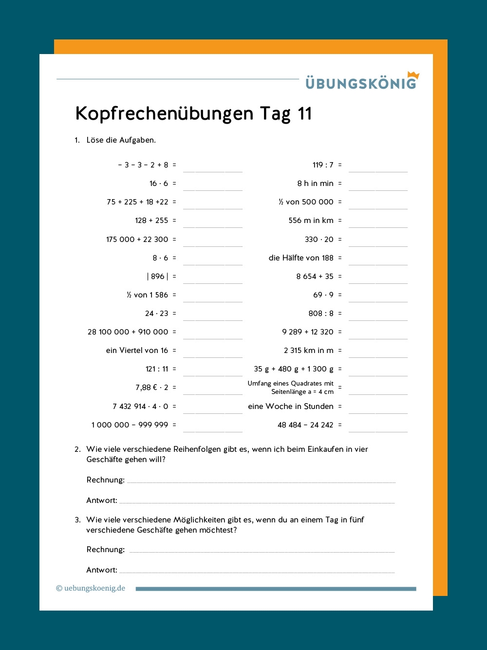 Kopfrechnen