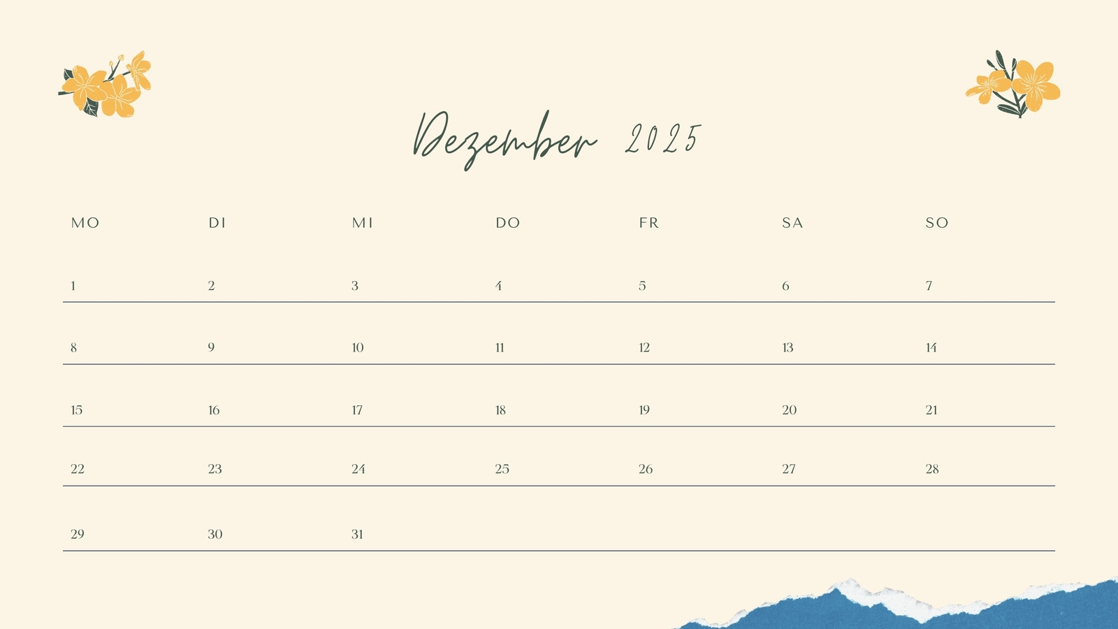 Kalender Kostenlos Zum Ausdrucken Monat Dezember
