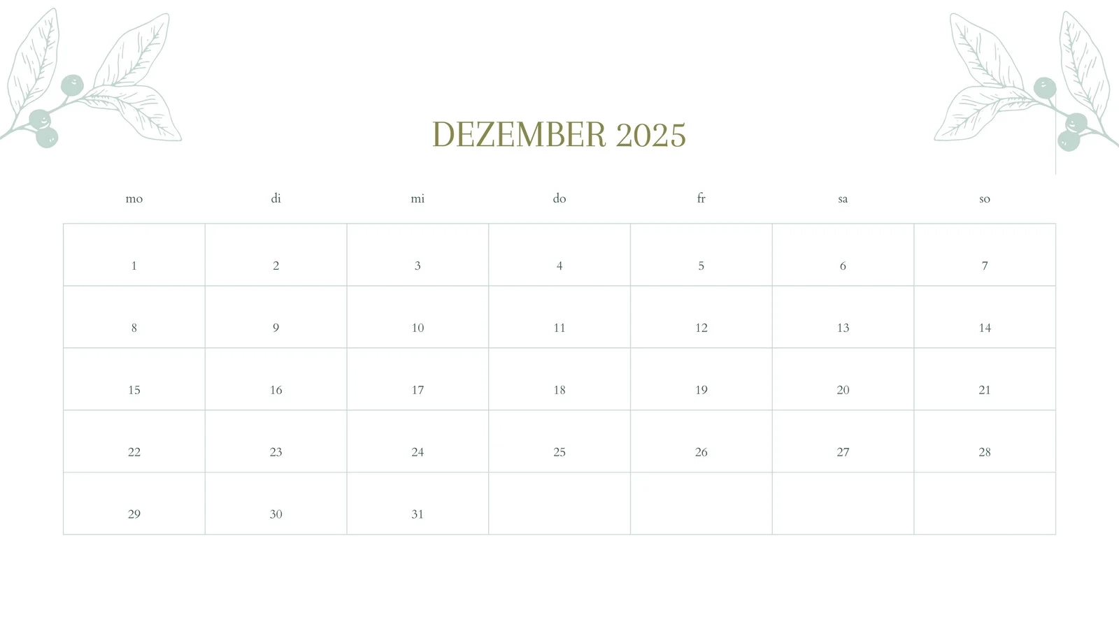 Montskalender Zum Ausdrucken