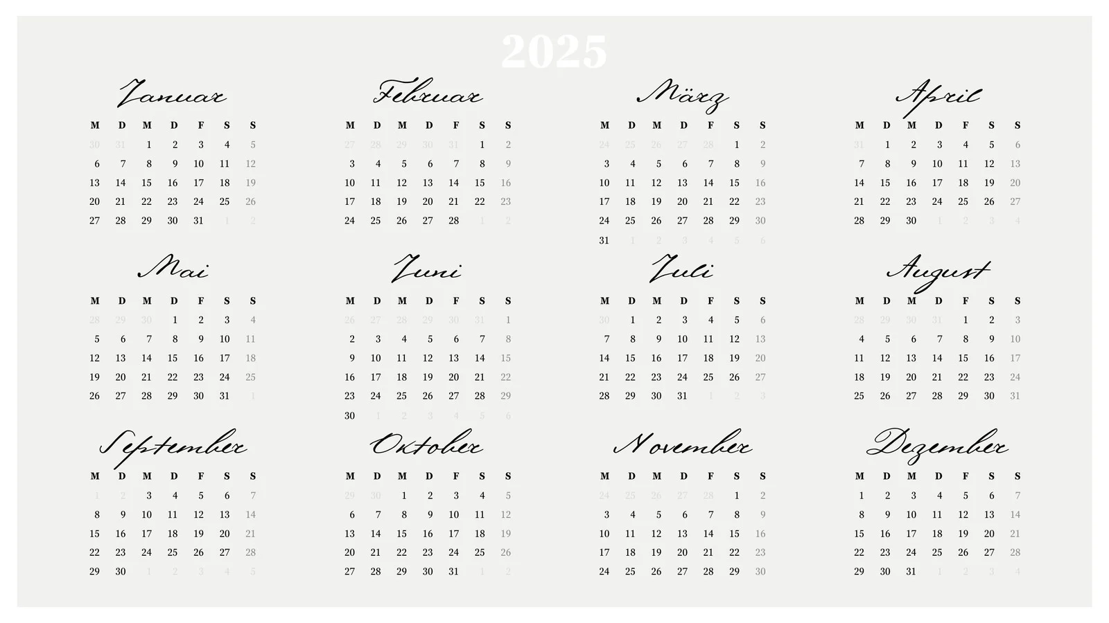 Kostenlos Anpassbare Vorlagen F r Monatskalender Canva