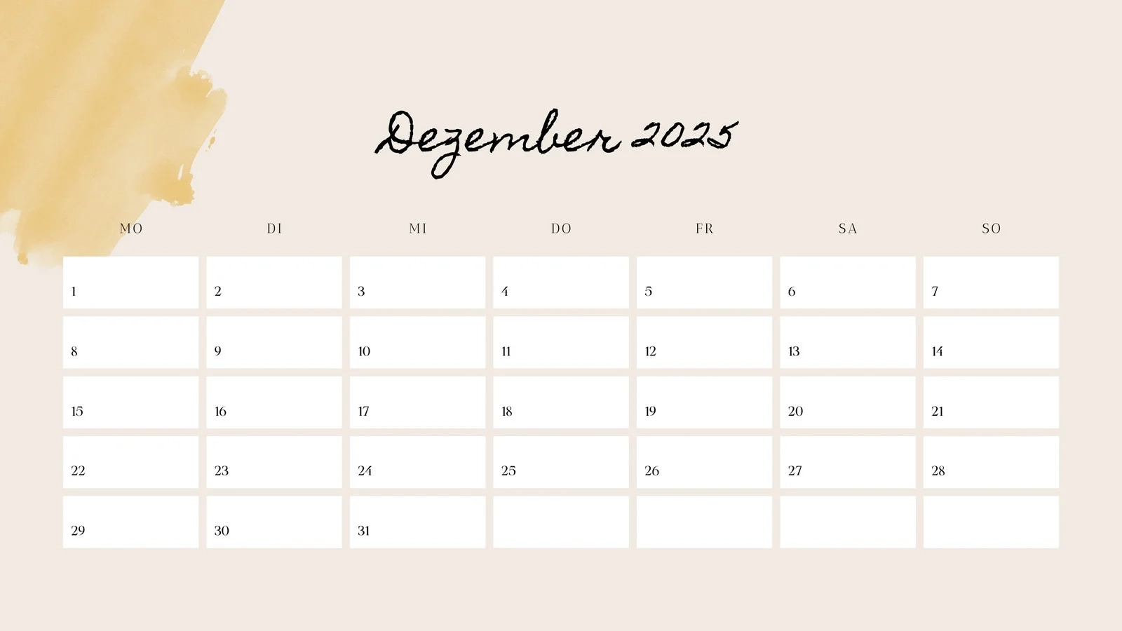 Kostenlos Anpassbare Vorlagen F r Monatskalender Canva