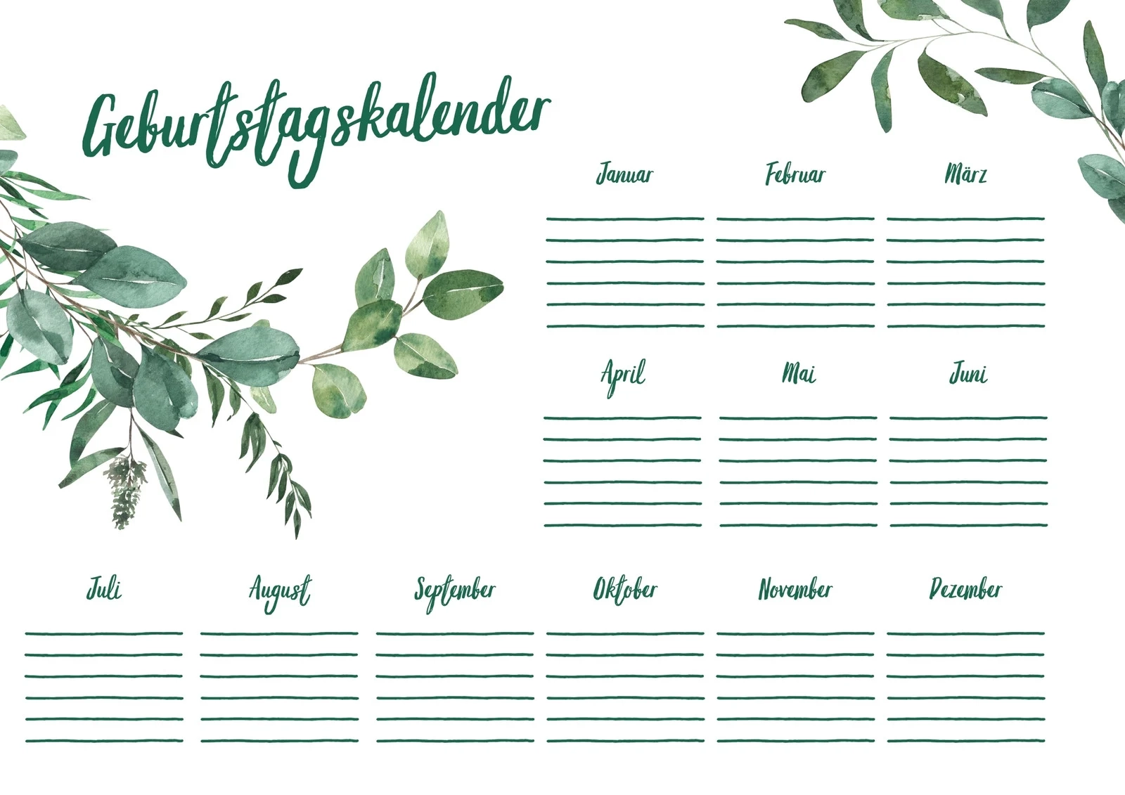 Kostenlos Anpassbare Vorlagen F r Wandkalender Canva