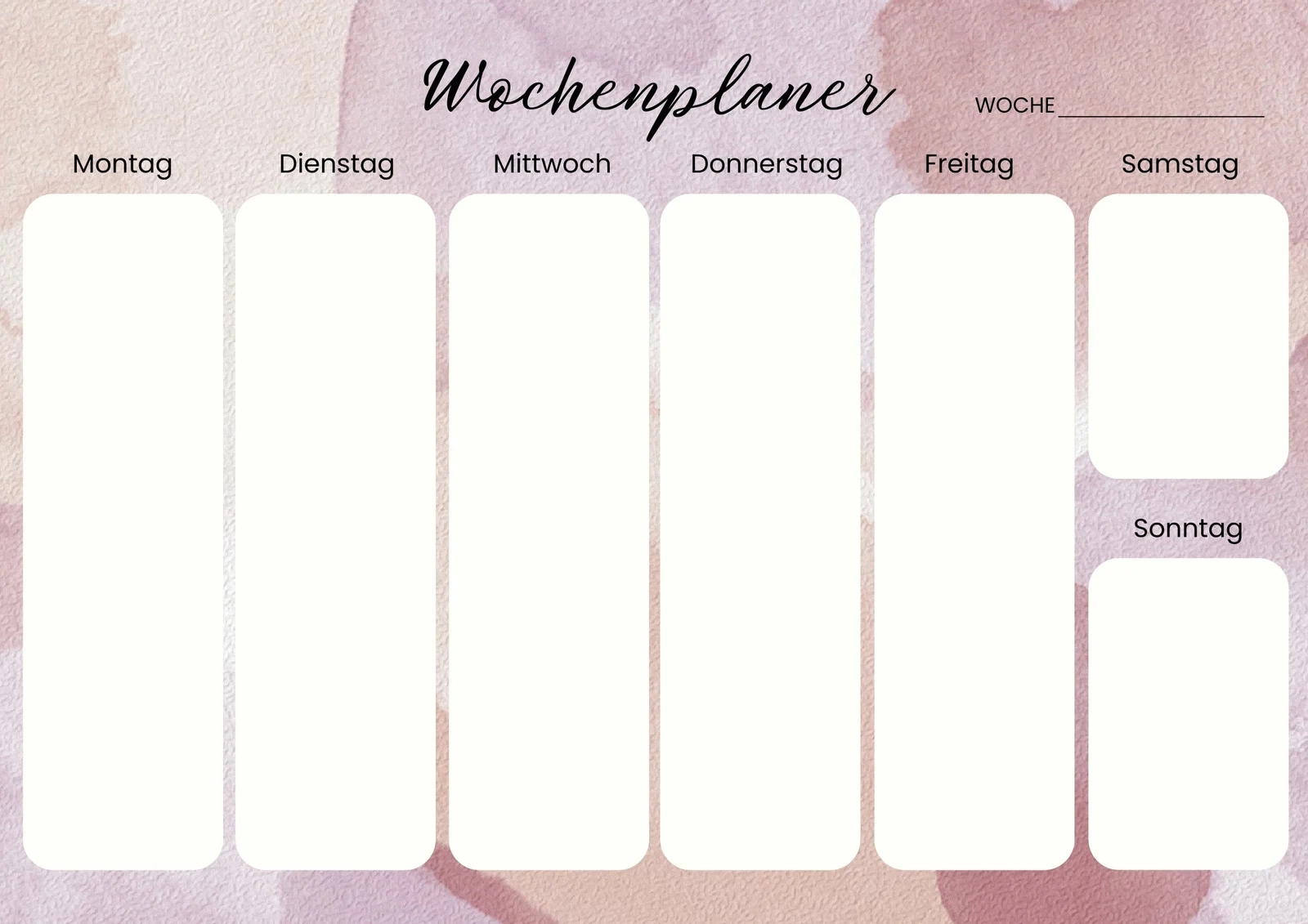 Kostenlos Anpassbare Vorlagen F r Wochenkalender Canva