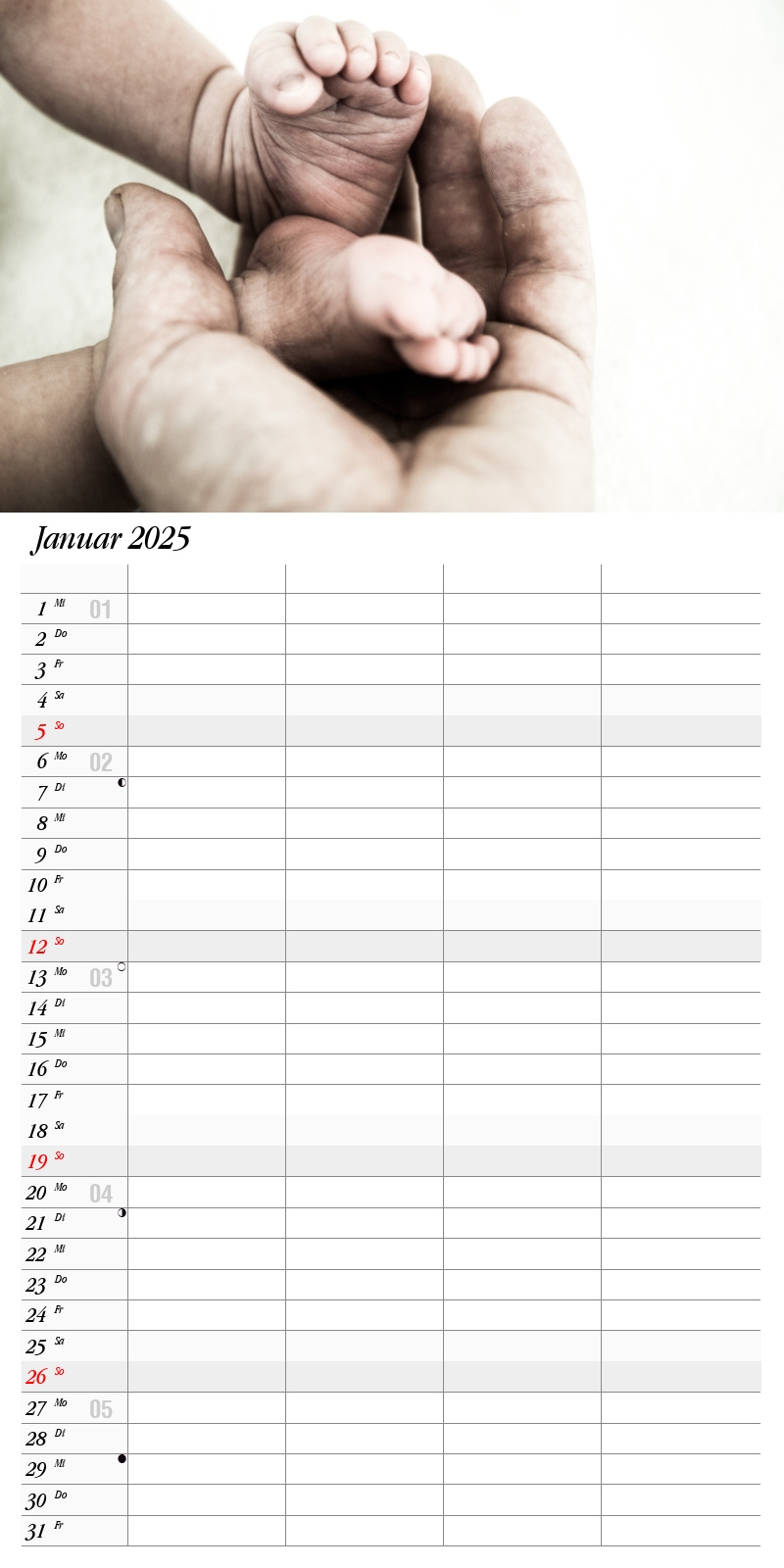 Kostenlos Familienkalender 2025 Und 2026 Zum Selbst Ausdrucken Kalender Druck de