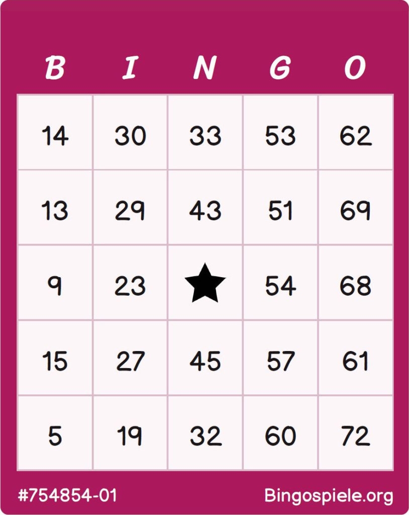 Bingo Zum Ausdrucken Kostenlos