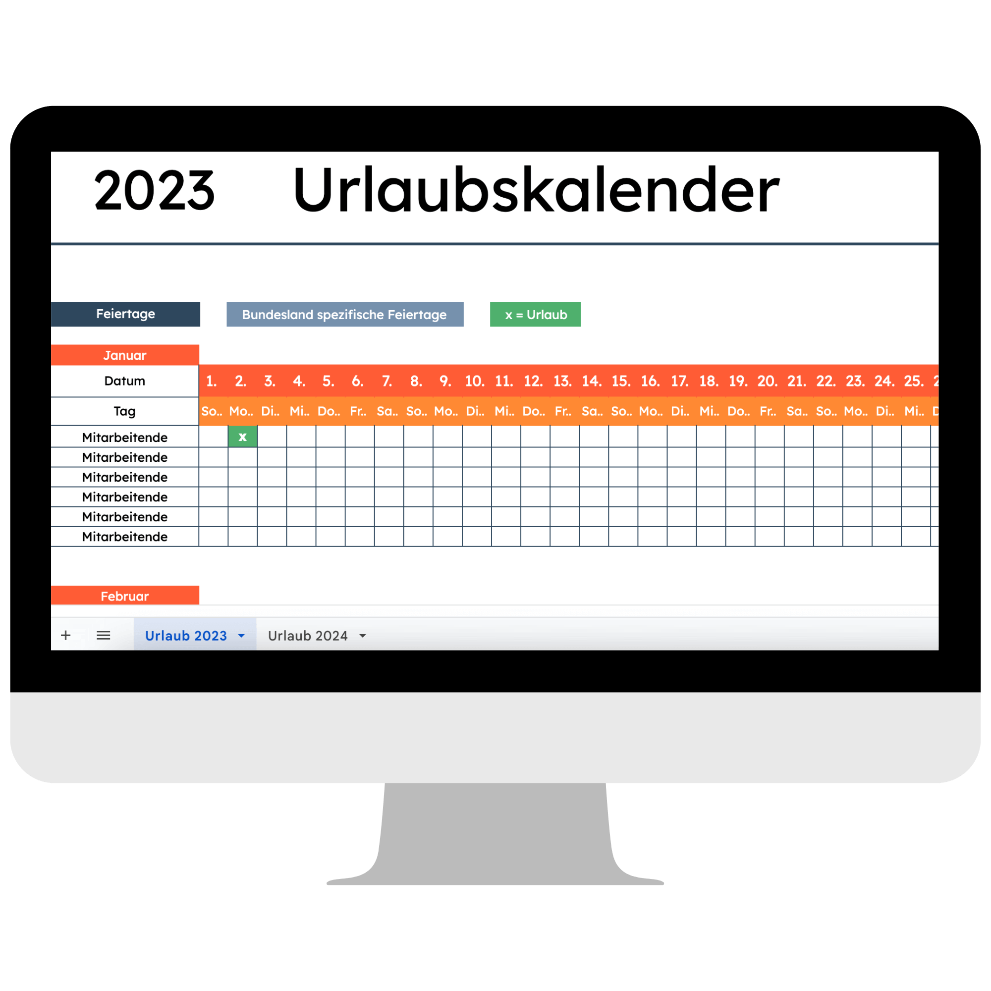 Excel Kalendervorlage Xlsx