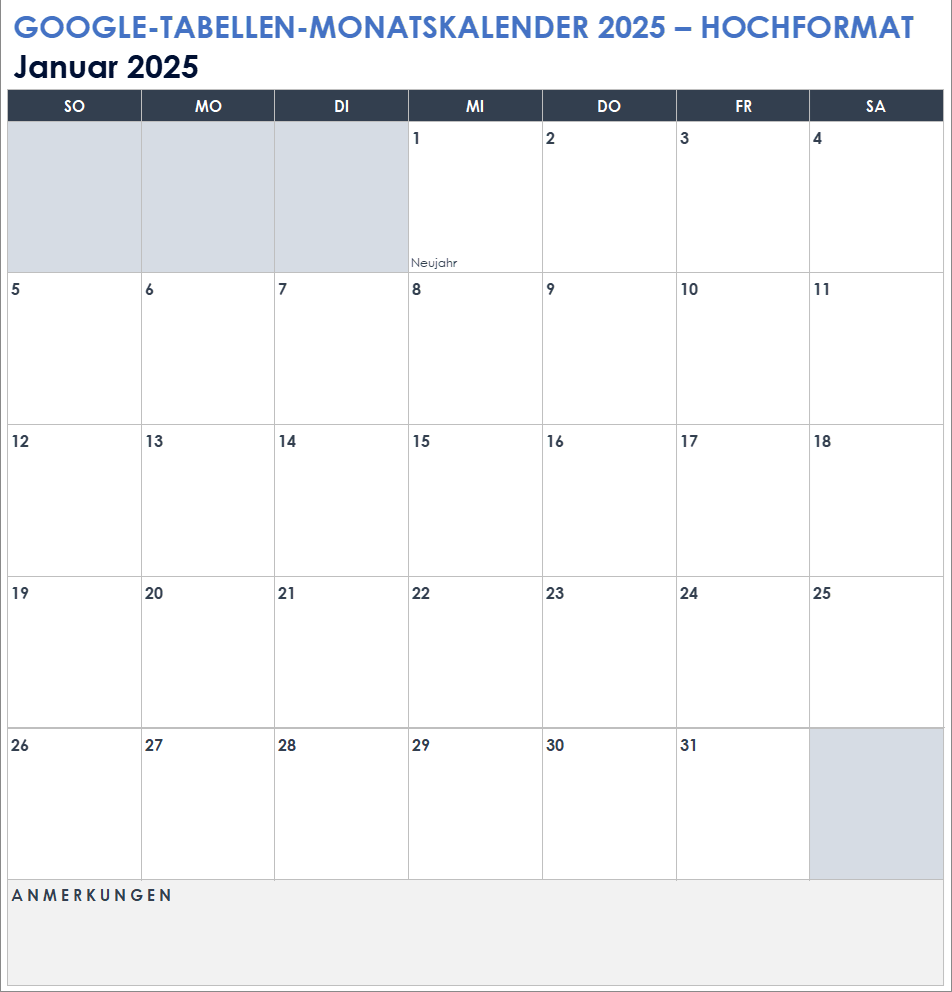 Kostenlose Google Kalender Vorlagen Smartsheet