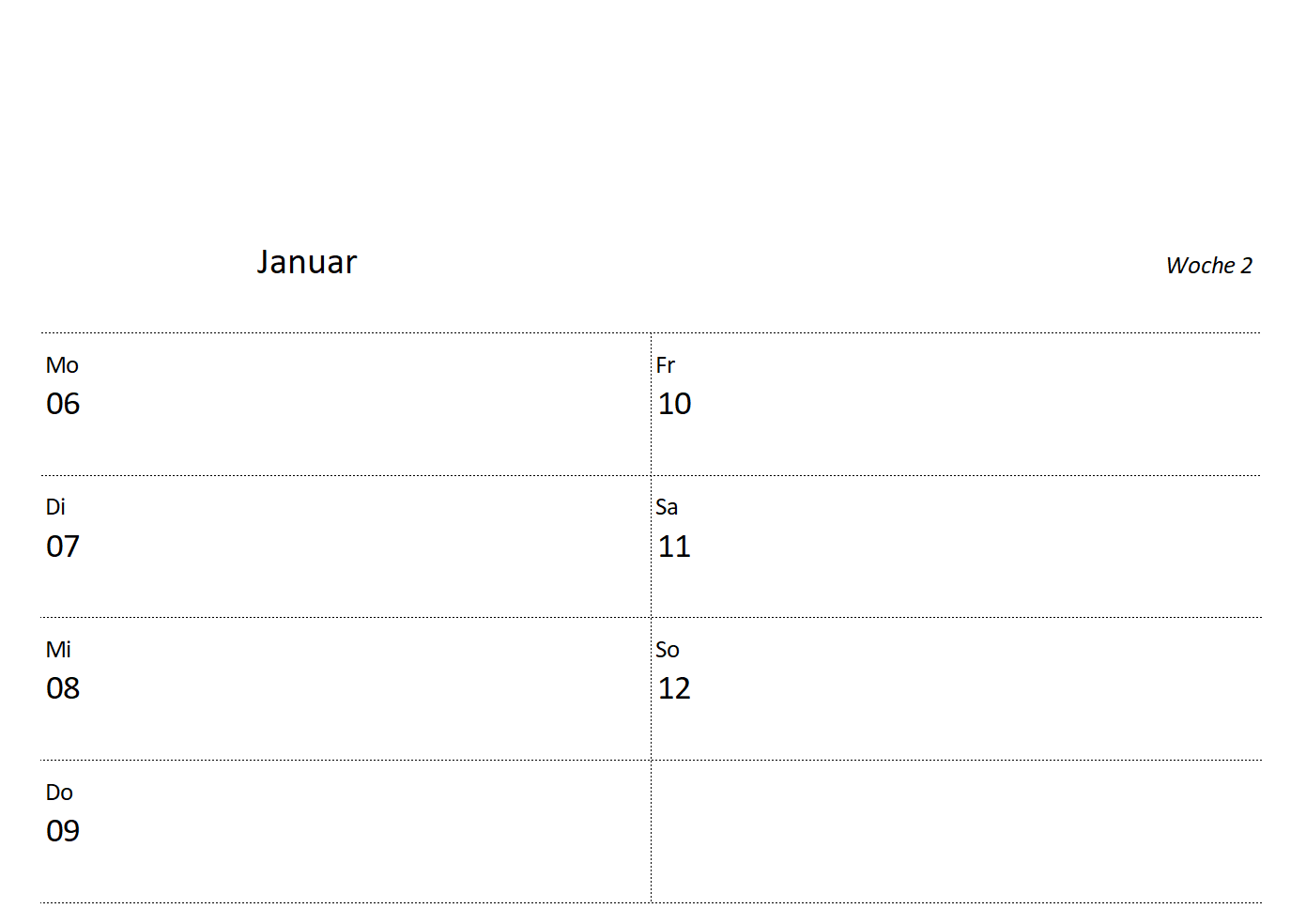 Kalender MIT kW 2025 Zum Ausdrucken
