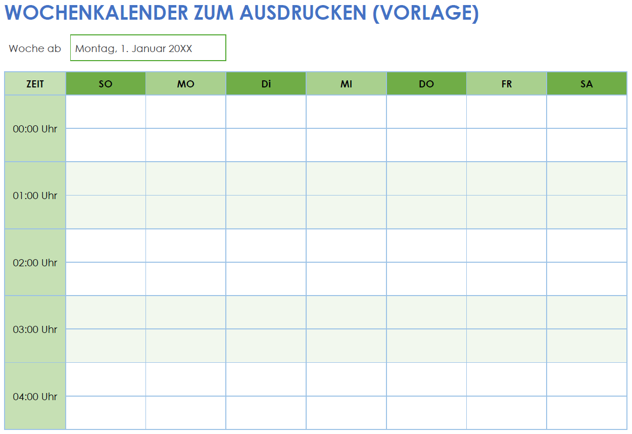 Kostenlose Leere Kalendervorlagen Smartsheet