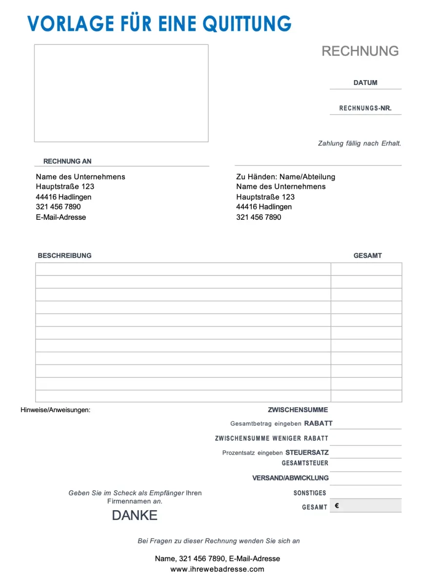 Kostenlose PDF Vorlagen F r Quittungen Herunterladen Smartsheet
