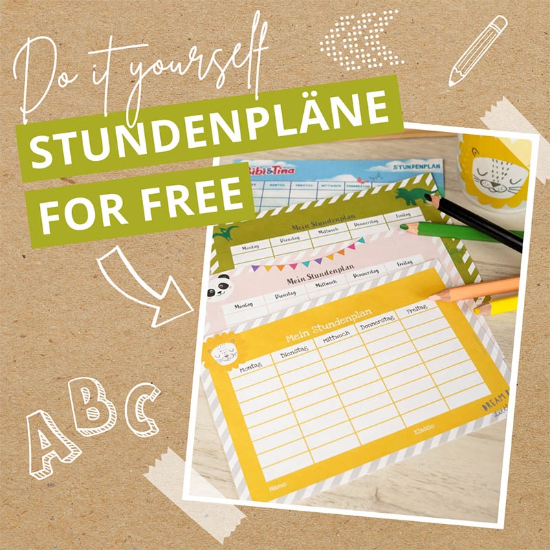 Kostenlose Stundenpl ne Zum Ausdrucken DIY Our Blog GEDA LABELS