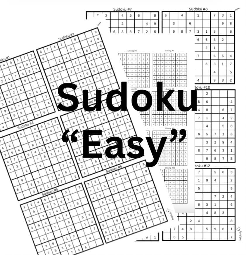 Leichte Sudoku Spielzettel Gratis Ausdrucken Helpfully de