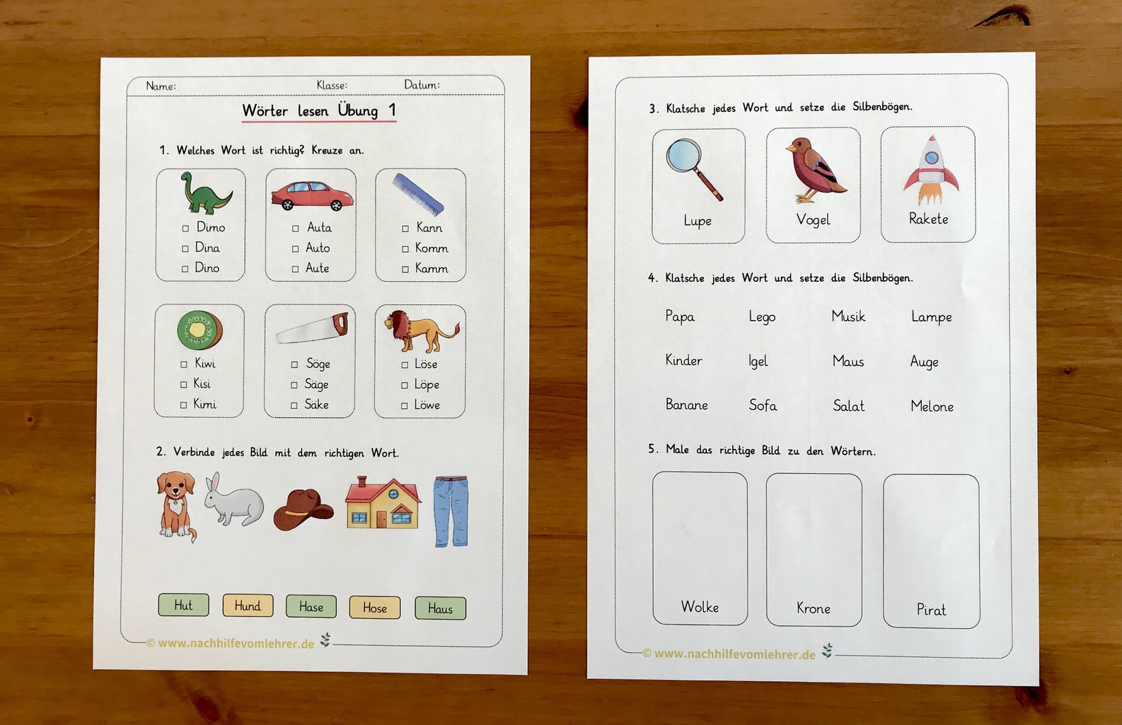 Lesen Klasse 1 Nachhilfevomlehrer de
