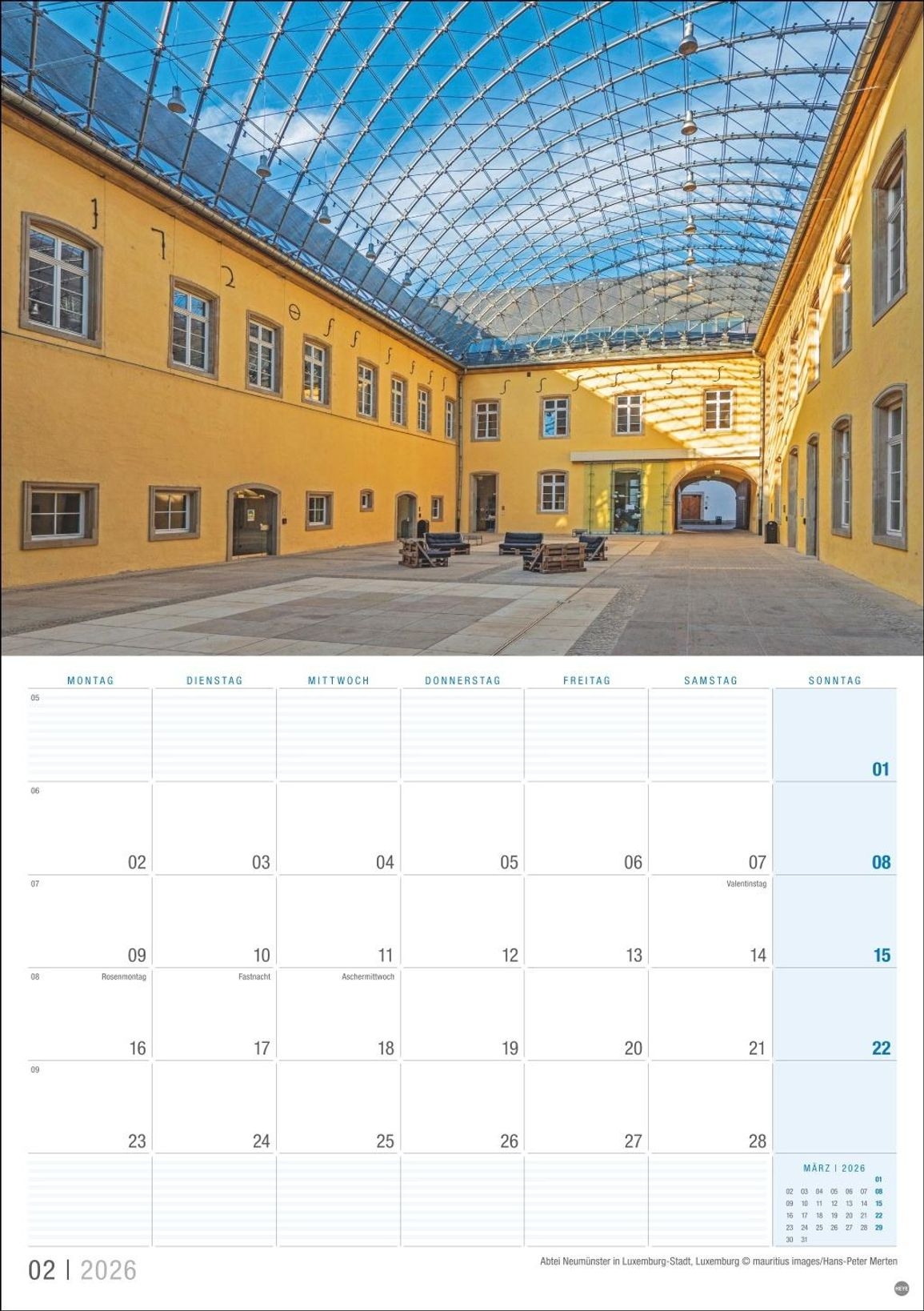 Schulkalender 2026 Luxemburg