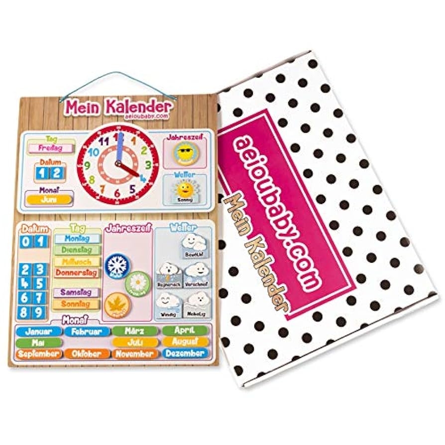 MAGNETISCHE KINDER KALENDERUHR Lernspiel Datum Wetter Und Zeit F r Wand Oder K hlschrank 43x32cm Ideale Box Als Geschenk Zum Kindergeburtstag In Der Schule Oder Im Kindergarten Deutsch Amazon de Spielzeug