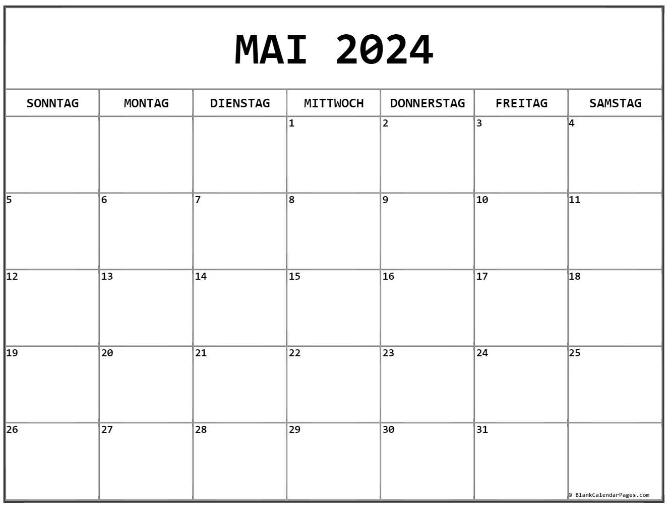 Mai 2024 Kalender Auf Deutsch Kalender 2024