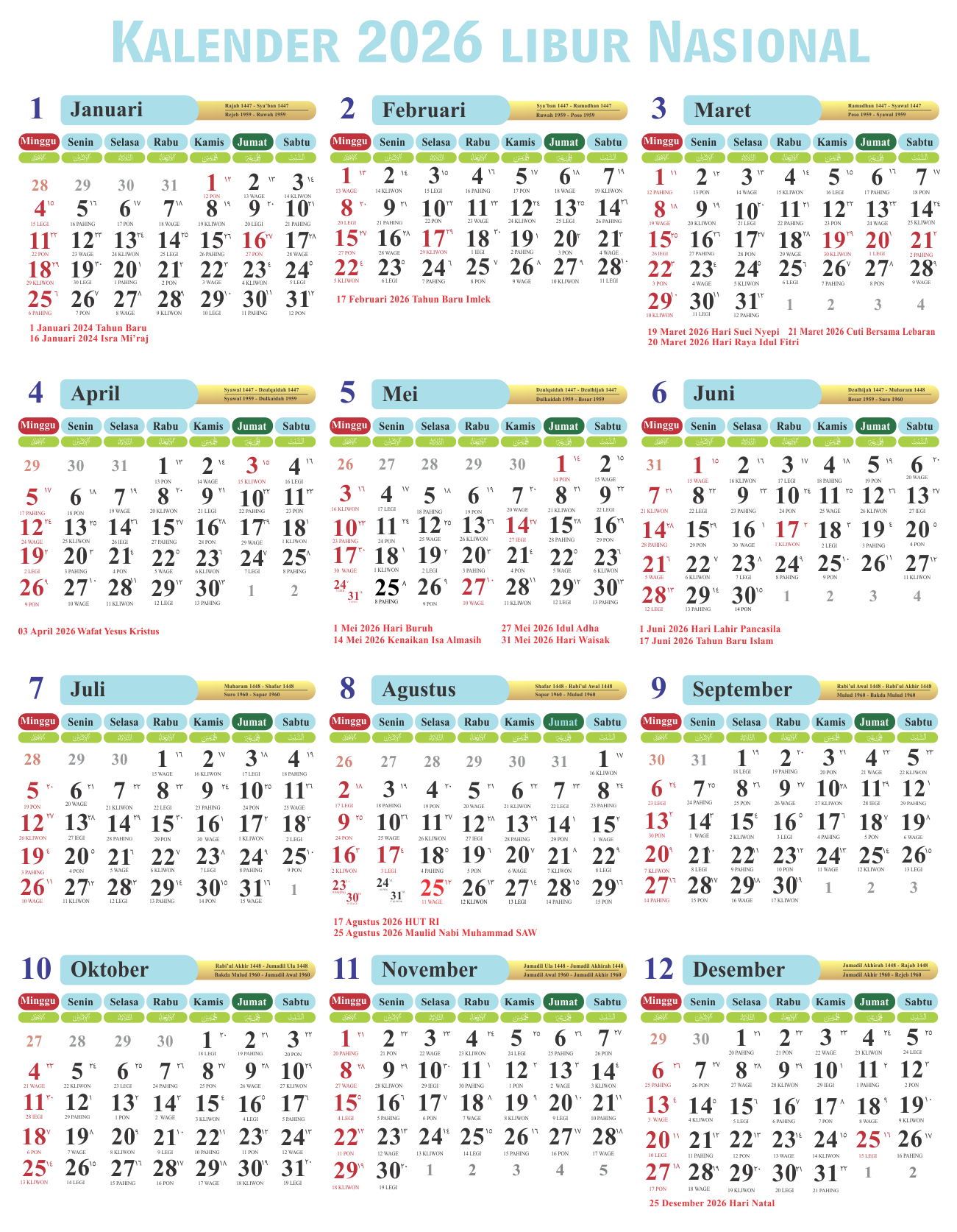 Kalender Nasional 2026
