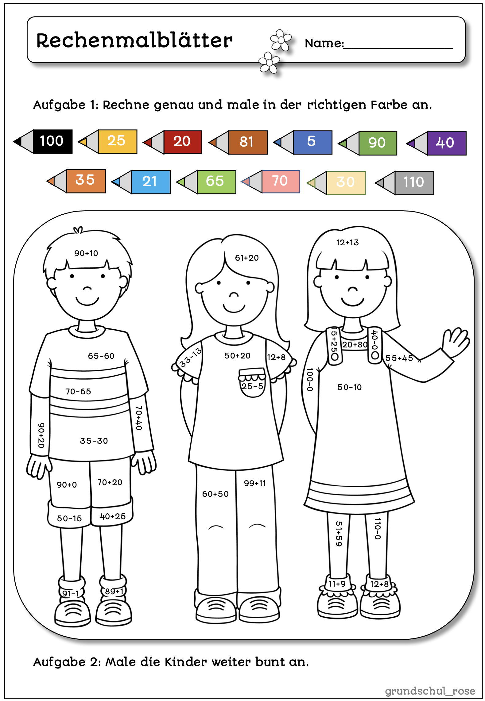 Mathe Klasse 2 Arbeitsblätter Kostenlos