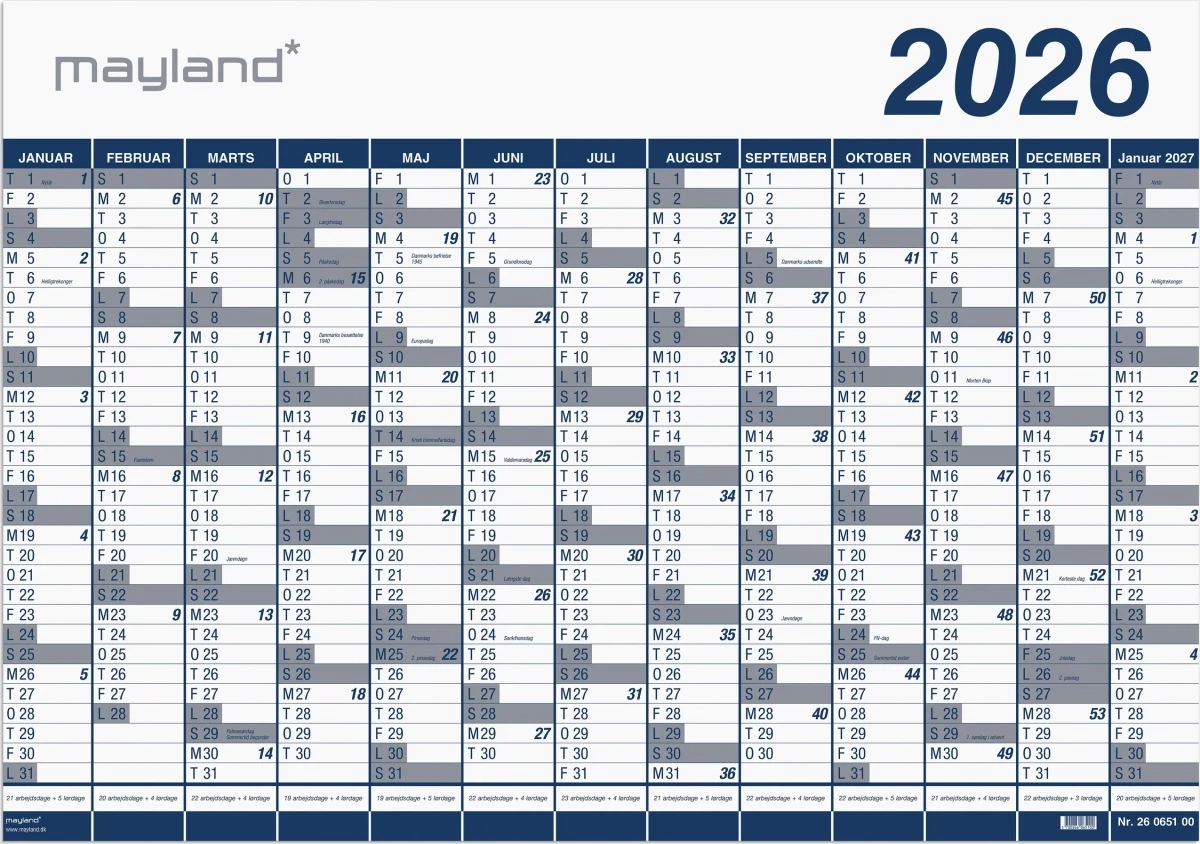 Mayland 2026 K mpekalender PP 1x13 Mdr Lomax