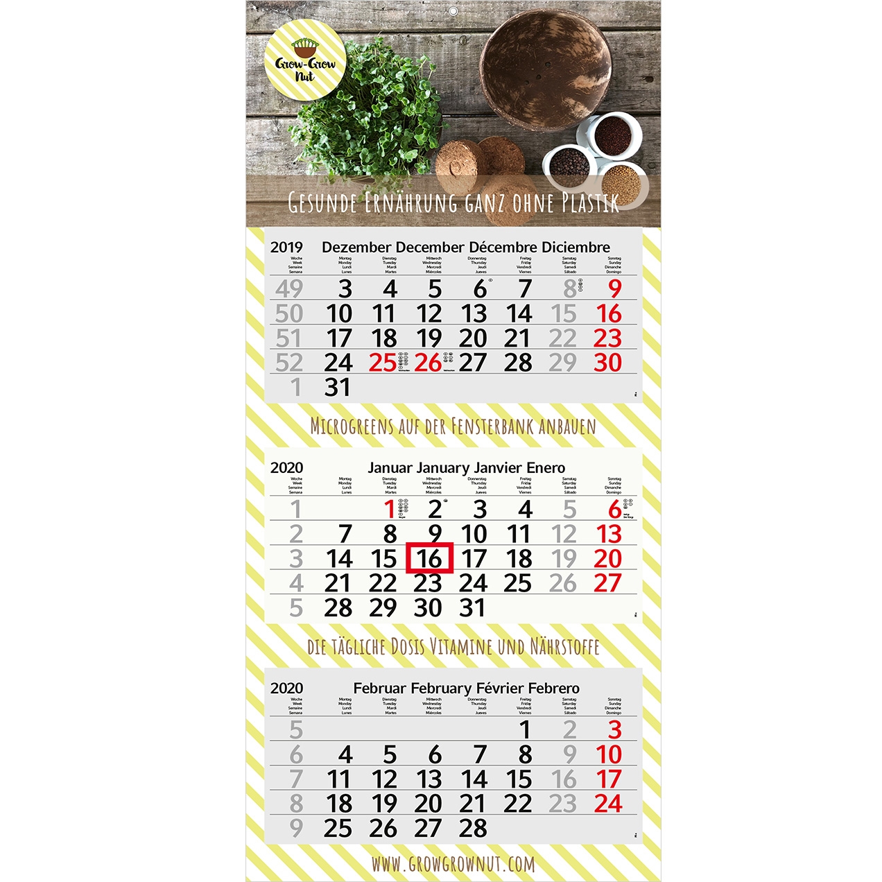 Mehrblock Monatskalender EINDRUCK Werbeartikel