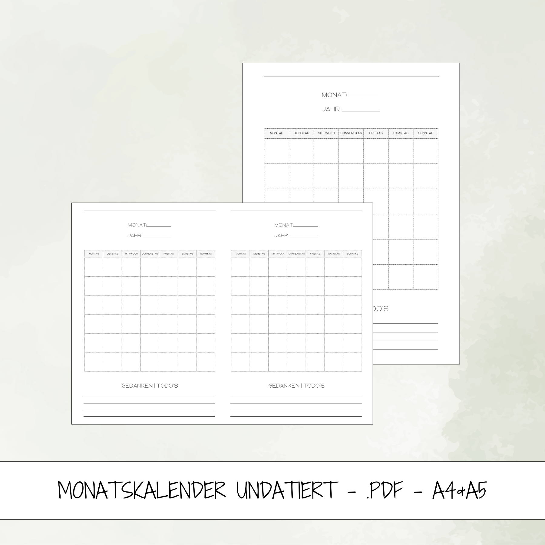Monatsansicht Kalender Zum Ausdrucken Kaufen