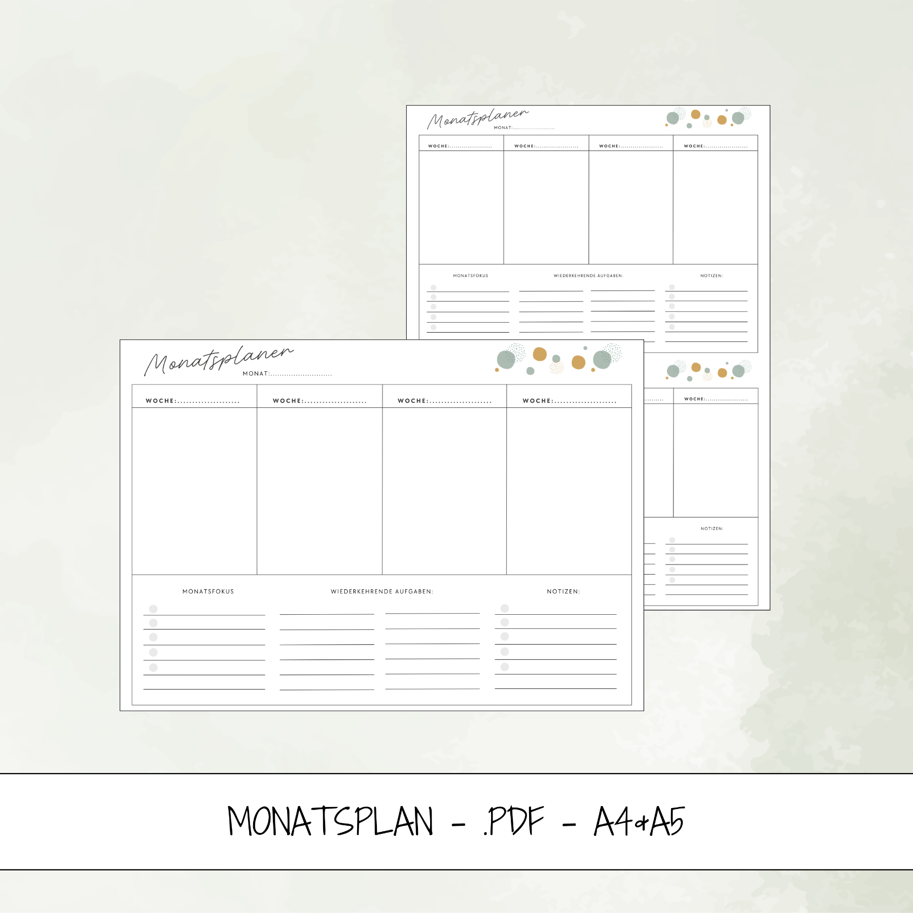 Monatsplan Zum Ausdrucken F r Mehr Struktur Und Focus W hrend Des Monats Kaufen