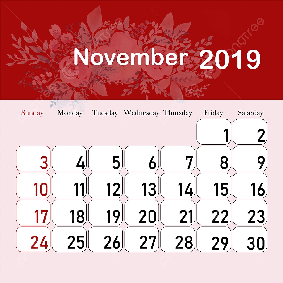 Month Calendar 2019 November 2019 Calendar Calendar Calendar Icon PNG And Vector With Transparent Background For Free Download