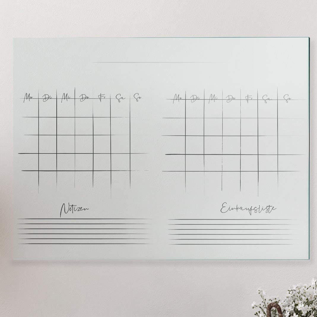 Nachhaltiger Glaskalender F r Die Wand Von Glastueren24 de