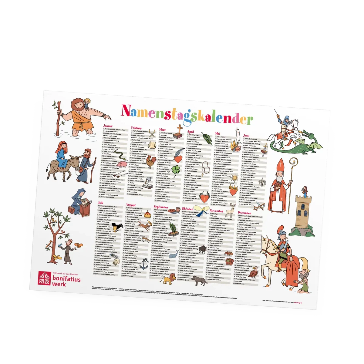 Namenstagskalender Bonifatiuswerk