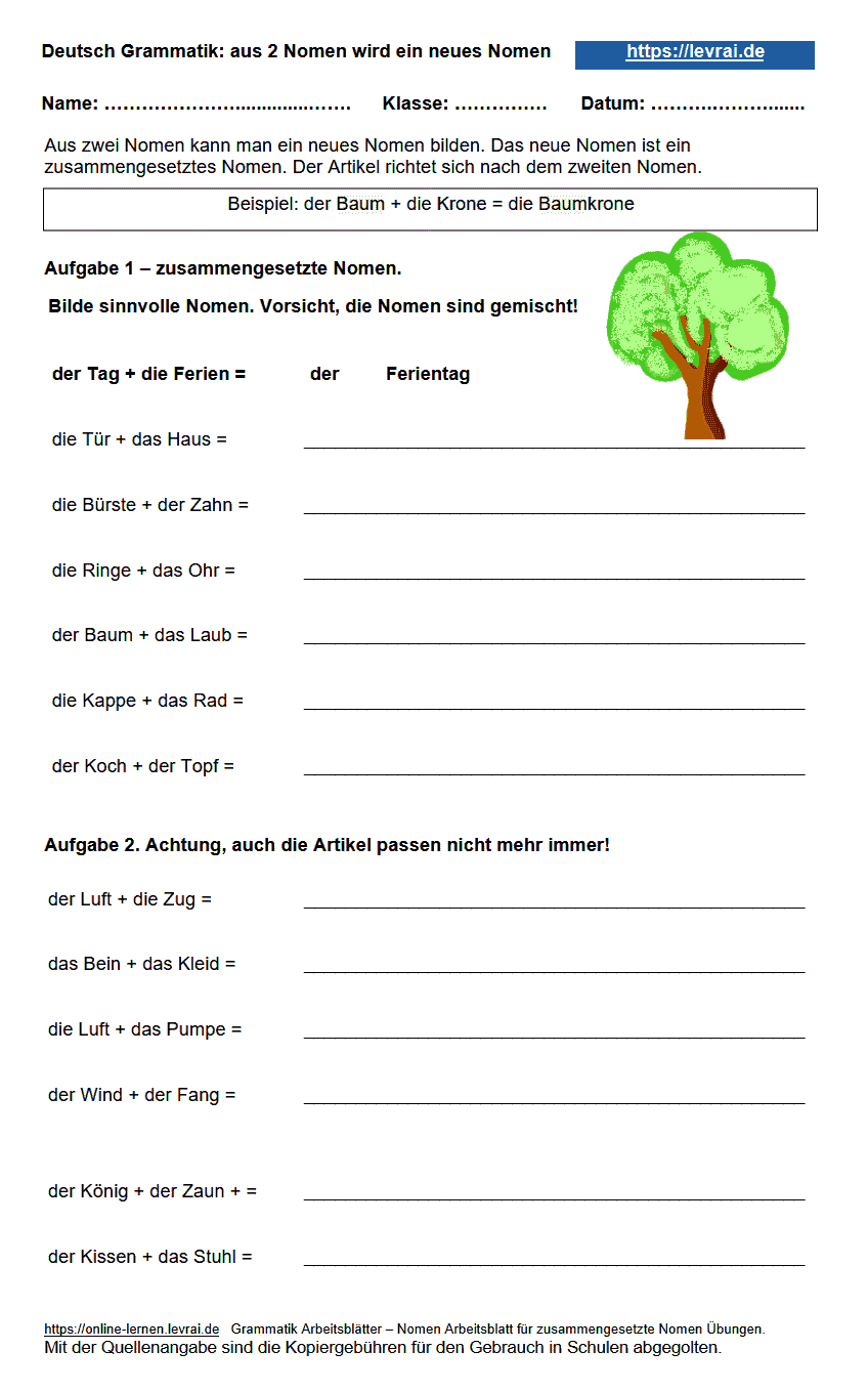Arbeitsblätter Zum Ausdrucken