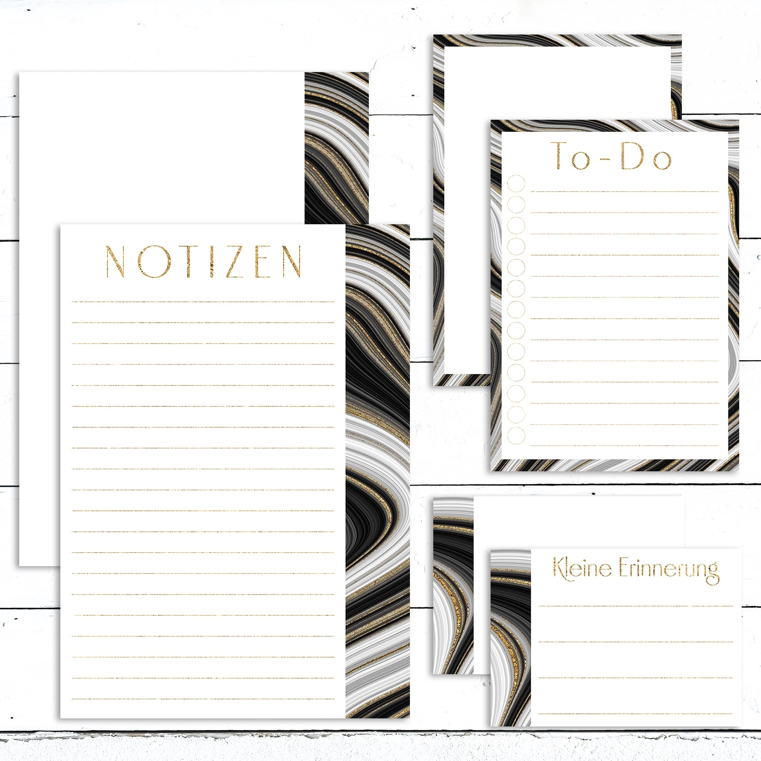 Notizen Checkliste Vorlagen Zum Ausdrucken Schwarz Gold Swomolemo Printables